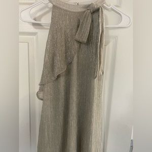 WHBM gold shimmer halter top. Like new. Size small